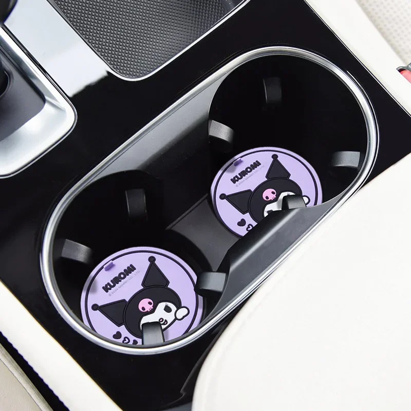 2Pcs Sanrio Kuromi Car Coaster - đánh giá và giá Kawaii Tech Accessories